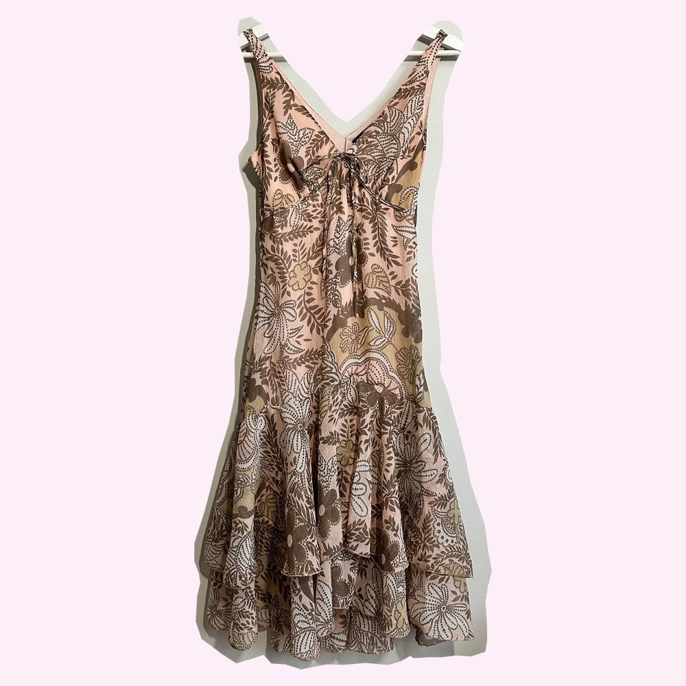 Mid Length Drop Waist Flowy Dress - Picture 2 of 3